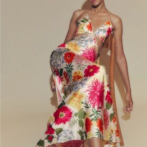 Reformation Silk Poppies Dress